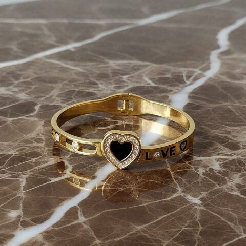 Golden Love Heart Bracelet