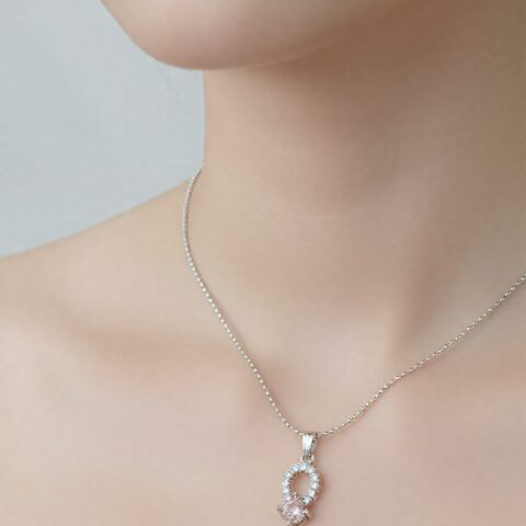 Elegant Halo Pendant Necklace