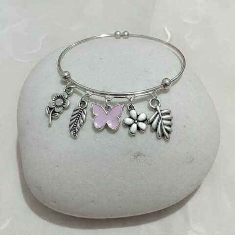 Blossom Garden Charm Silver Bracelet