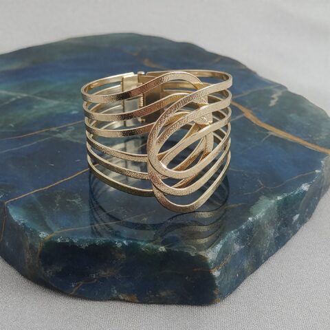 Aurelia Wave Gold-Tone Cuff Bracelet